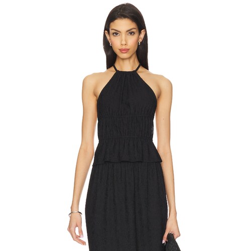 [夏季新品]MORE TO COME MALINA 上衣黑色REVOLVE小众新款