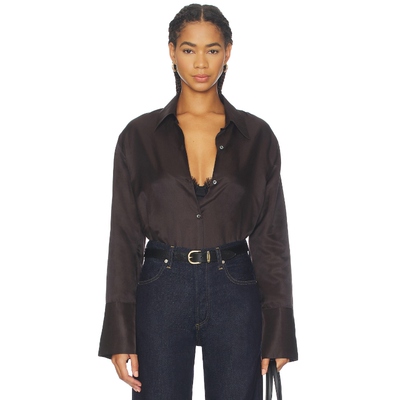 Citizens of Humanity CAMILIA 衬衫 巧克力色REVOLVE小众新款