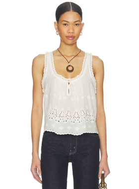 SPELL MAIDEN 蕾丝贴身背心 revolve小众新款 白色