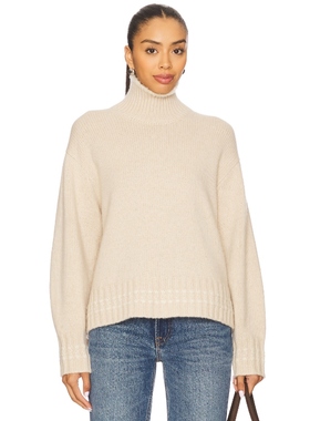 Guest In Residence 短款罗纹高领上衣 米色REVOLVE小众新款