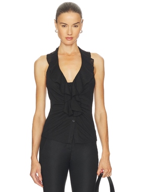 MORE TO COME JOSIAH 上装 黑色 y2k辣妹风REVOLVE小众新款