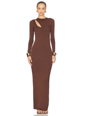 [冬季新品]superdown 裙子棕色美拉德修身连衣裙美式性感REVOLVE