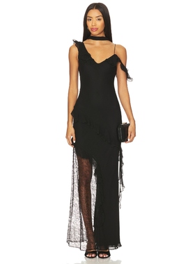 [冬季新品]DE LA VALI LESTE 长裙 黑色REVOLVE小众