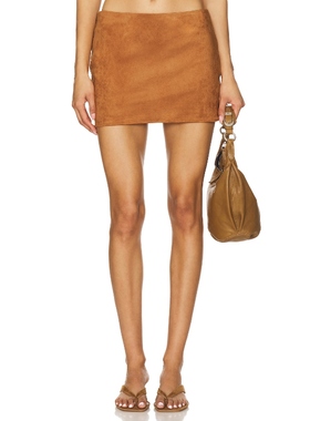 superdown 半身裙棕黄色废土风性感辣妹修身短裙REVOLVE小众新款