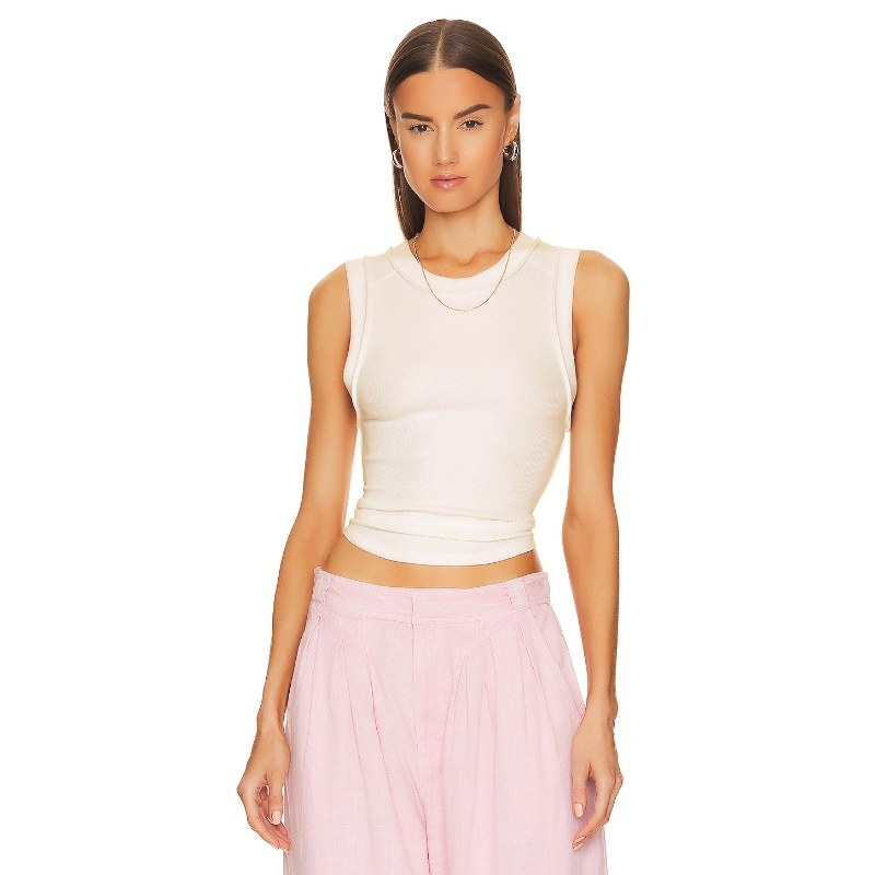 Vicky同款Free People紧身T恤无袖吊带背心REVOLVE