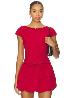 [春节穿搭]Amanda Uprichard PINTO 上装红色辣妹风REVOLVE新款