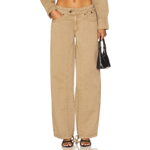 Abrand 99 阔腿 棕黄色 美式休闲风REVOLVE小众新款