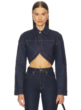 GRLFRND ELLA 夹克 Denim-Dark 美式休闲风REVOLVE小众新款