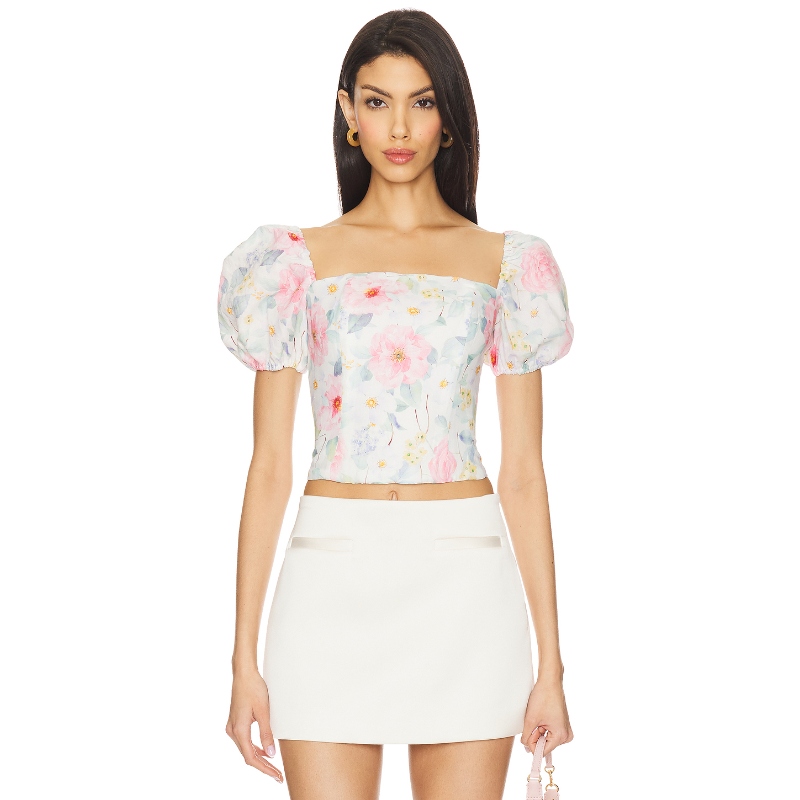 Bardot SHEYLA上装白色REVOLVE小众新款
