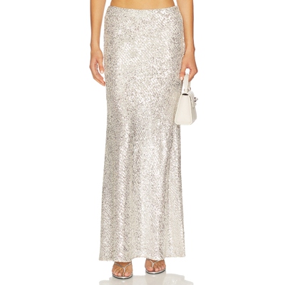Enza Costa Sequin Full Length SkirtREVOLVE小众新款