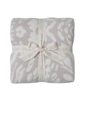 Barefoot Dreams COZY CHIC FAUNA LEOPARD THROW 毛毯 淡灰色REV