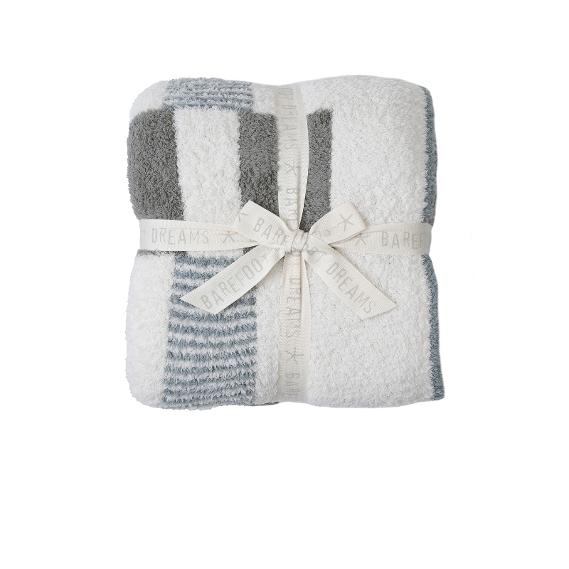 Barefoot Dreams COZY CHIC TILE CHECK THROW 毛毯 象牙白REVOLV