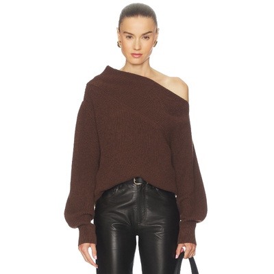 Brochu Walker HART 露肩套衫 棕色羊毛衫REVOLVE小众新冬季保暖
