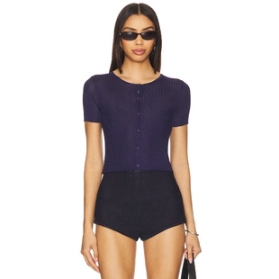 Mother All V领上装 新品 ELINE 藏青色辣妹风REVOLVE 春季