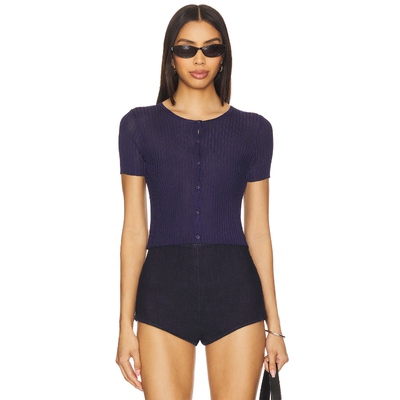 [春季新品]Mother of All ELINE V领上装藏青色辣妹风REVOLVE