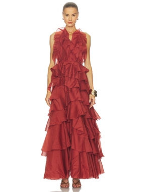 Aje CLEO 裙子 铁锈色REVOLVE小众新款