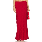 针织半身裙 红色REVOLVE小众 Resort LORENA 春节穿搭 Asta