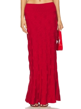 [冬季新品]Asta Resort LORENA 针织半身裙 红色REVOLVE小众