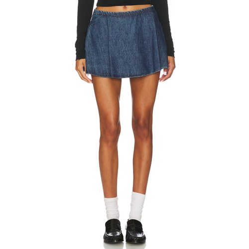 [冬季新品]Free People PARADISE FOUND 牛仔裙裤 蓝色美式休