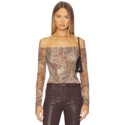 [冬季新品]L'AGENCE PEONIE 紧身服 棕色REVOLVE小众