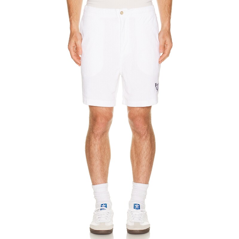 Polo Ralph Lauren白色早秋裤装纽扣休闲直筒短裤REVOLVE