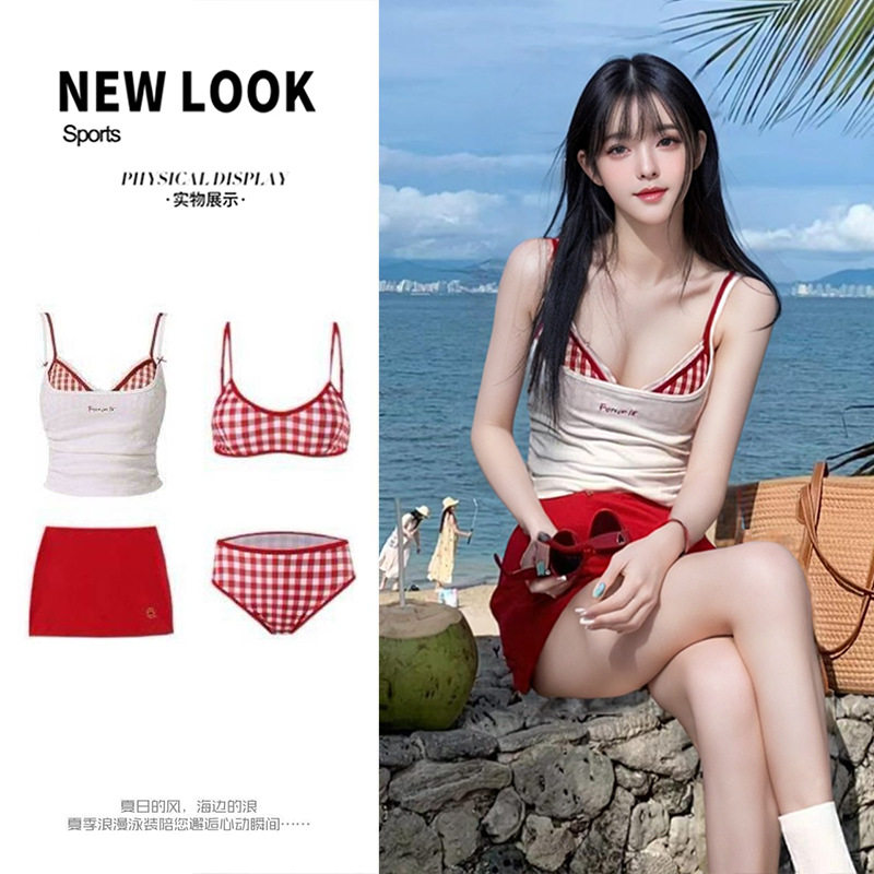 泳衣女款2026爆款高级感连身比基尼绝美小个子氛围感纯欲分体保守