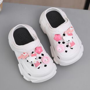 儿童洞洞鞋女童夏季2026新款软底eva防滑女孩小宝宝沙滩凉拖鞋 夏