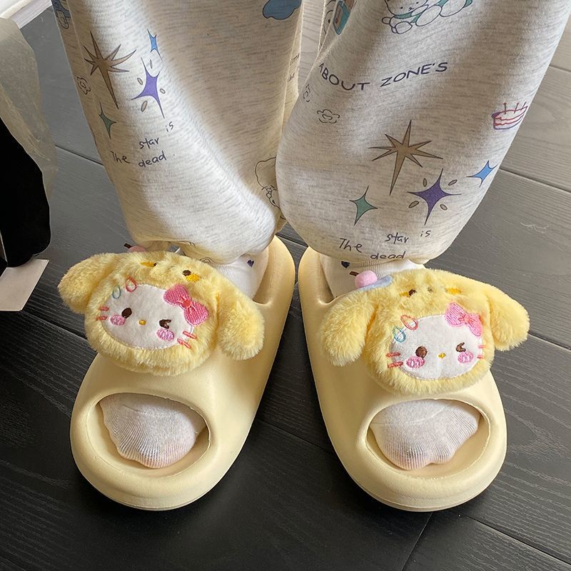 可爱布丁狗EVA拖鞋女2025