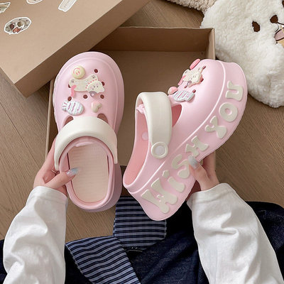 甜美可爱小猫洞洞鞋女202