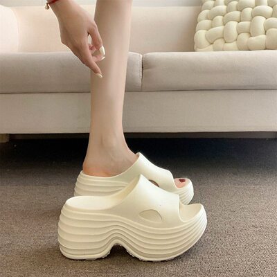 外穿拖鞋女松糕厚底增高2