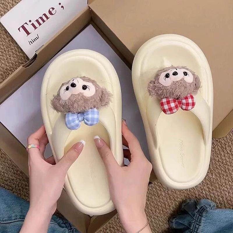 雪莉玫人字拖女厚底增高