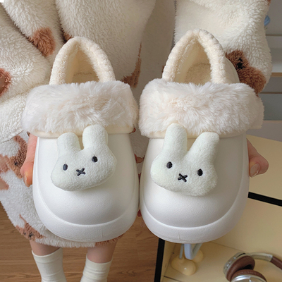 可爱米菲兔棉拖鞋女外穿