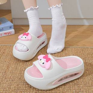 外穿防滑踩屎感增高凉拖 夏季 可爱卡通eva厚底一字拖鞋 女2026新款
