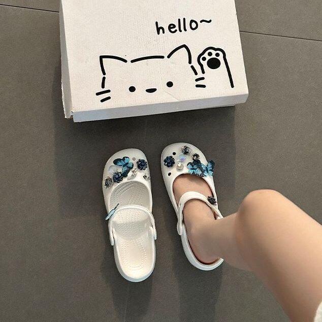 蓝色水晶蝴蝶装饰芭蕾洞