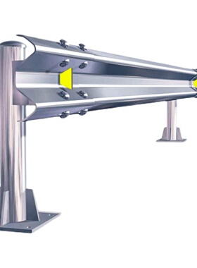 蓝色喷塑波形护栏板二级公路双波绿色Gr-B-4E梁钢乡村路防护栏杆