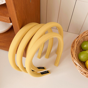 百搭小鸡黄色布艺发箍女外出百搭发卡压发洗脸头箍发饰高颅顶头饰