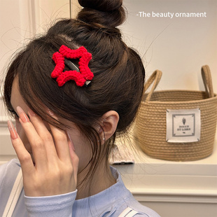 朴宝剑生气愤怒搞笑发夹女鸭嘴夹钩织毛线夹子可爱头饰卡子发饰品