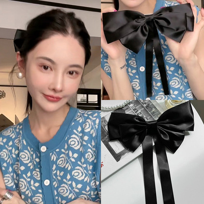 顶夹高级感低马尾弹簧夹发饰