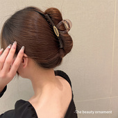 韩国亚克力透明min字母中号抓夹发夹女后脑勺盘发夹子鲨鱼夹发卡