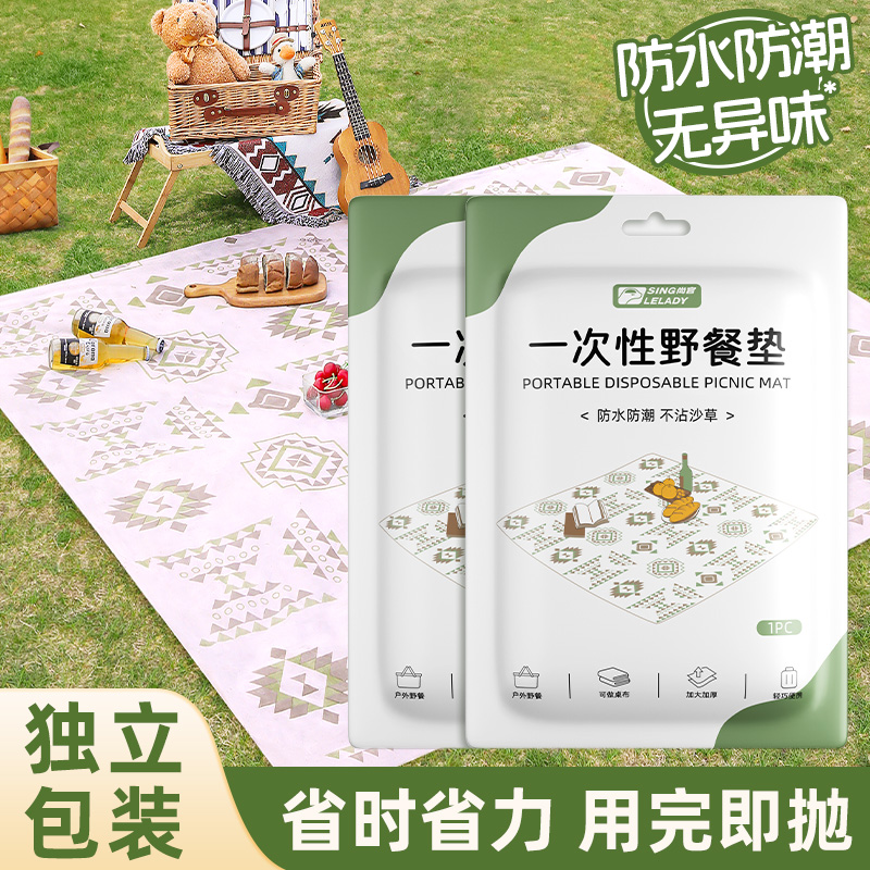 一次性野餐垫加厚防潮垫户外便携露营帐篷地垫沙滩垫子音乐节坐垫