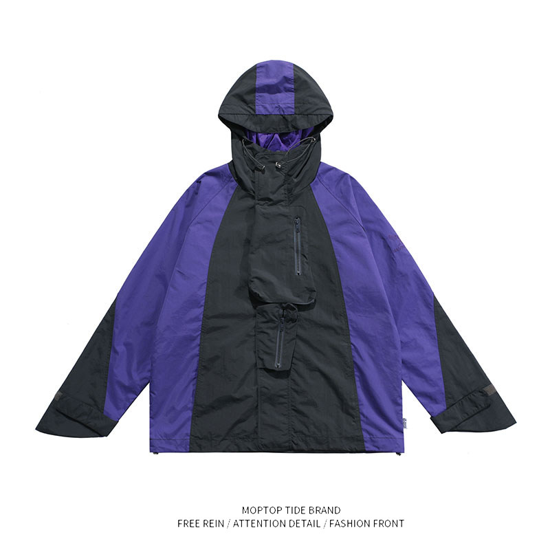 WH先生vintage美式冲锋衣男机能解构多口袋夹克潮牌宽松连帽外套,男装,夹克,淘宝优惠券,粉丝福利购,淘宝优惠卷