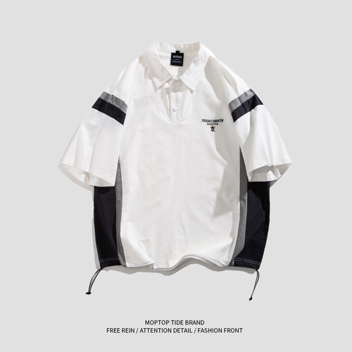 WHXS夏季短袖学院风字母polo衫