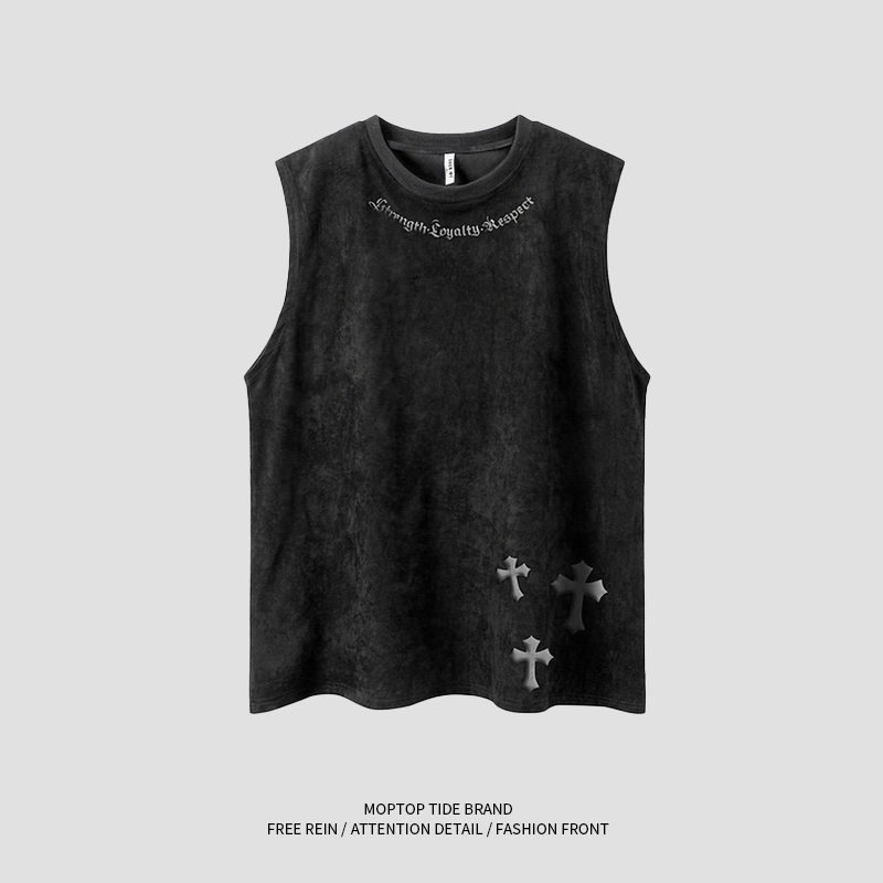 WHXS夏季短袖美式情侣简约T恤