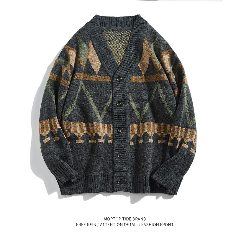 WHXS日系秋冬季V领针织衫撞色收口线衫外套潮牌开衫毛衣男士,男装,针织衫/毛衣,淘宝优惠券,粉丝福利购,淘宝优惠卷