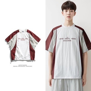 WH先生夏季户外速干透气机能体恤衫短袖T恤男女日系潮牌印花T恤