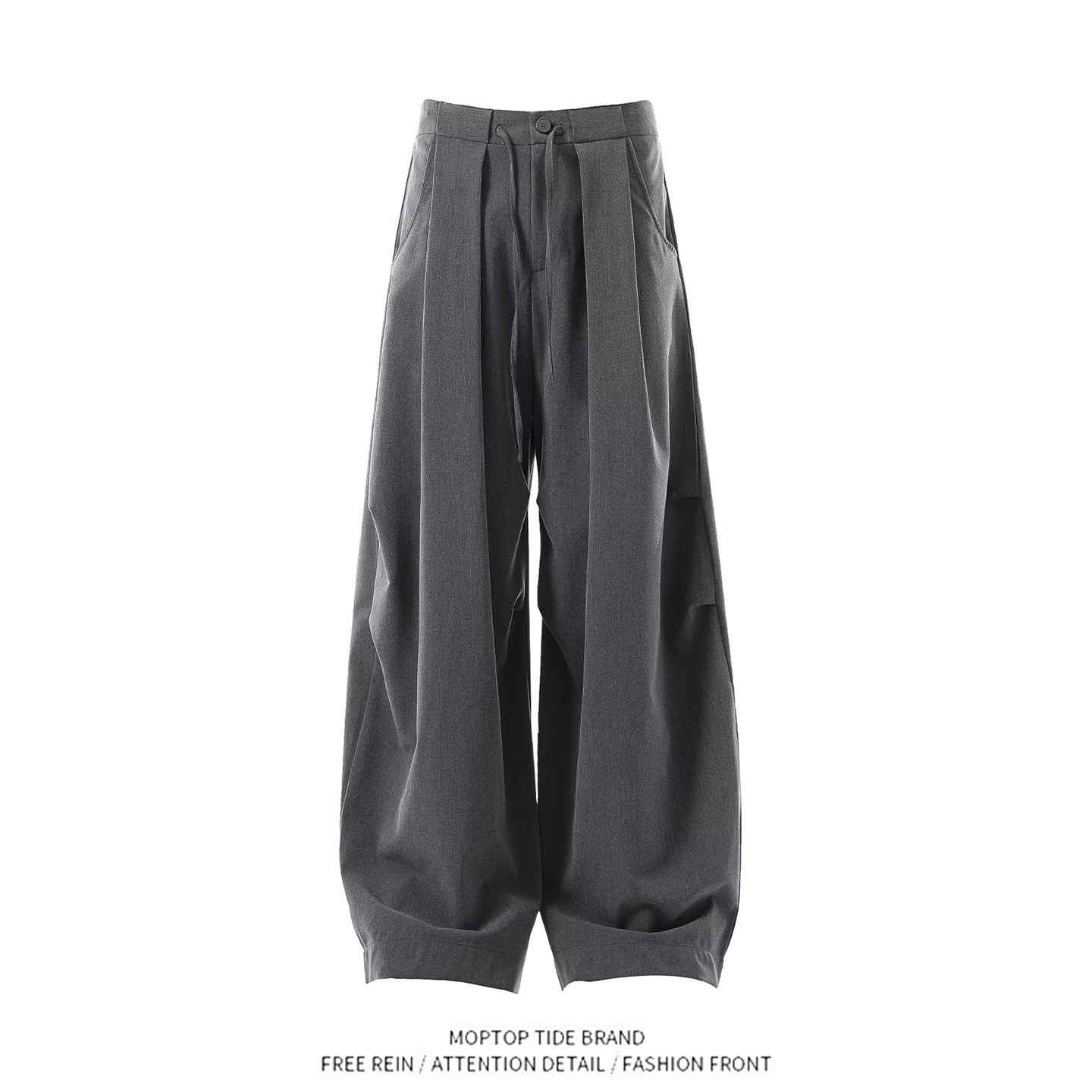 WH裤子男款夏季休闲运动裤宽松直筒伞兵裤美式潮牌垂感阔腿长裤