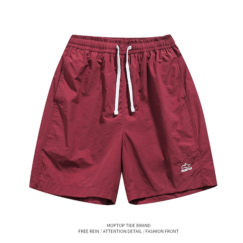 夏季日系户外纯色速干短裤运动短裤男女美式百搭潮流宽松沙滩裤