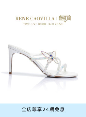 RENE CAOVILLA BUTTERFLOWER系列水钻女士高跟凉鞋