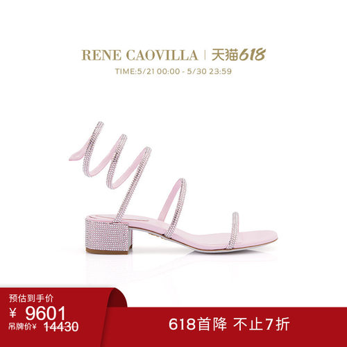 女士凉鞋粗跟水钻RENECAOVILLA