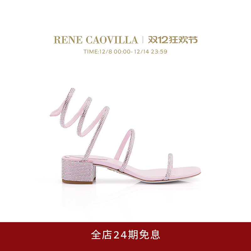 女士凉鞋粗跟水钻RENECAOVILLA